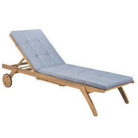 Chaise longue avec coussin Bois Bleu CESANA