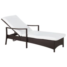 Chaise longue avec coussin Marron VASTO