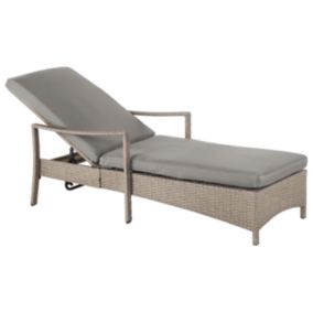 Chaise longue avec coussin Taupe VASTO