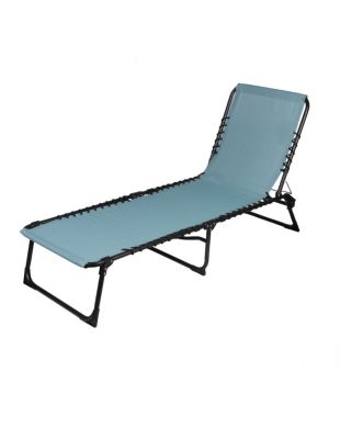 Chaise longue / Bain de soleil coloris bleu gris 187x85x56 cm
