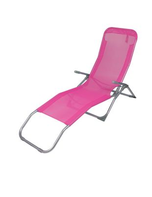 Chaise longue / Bain de soleil coloris rose fuchsia 140x95x61 cm