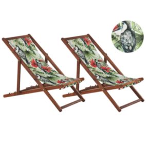 Chaise longue Bois Marron foncé ANZIO