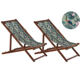 Chaise longue Bois Marron foncé ANZIO