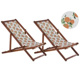 Chaise longue Bois Marron foncé ANZIO