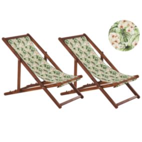 Chaise longue Bois Marron foncé ANZIO