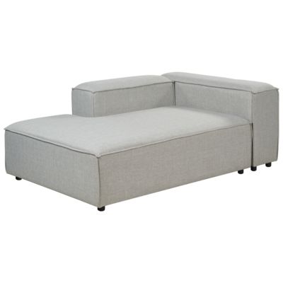 Chaise longue côté droit ARDAL Tissu Gris clair
