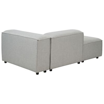 Chaise longue côté droit ARDAL Tissu Gris clair