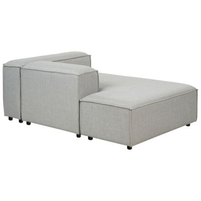 Chaise longue côté droit ARDAL Tissu Gris clair
