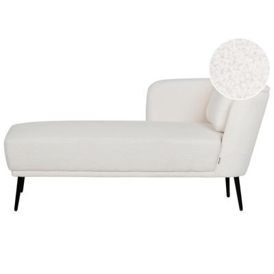 Chaise longue côté droit ARTHEZE Bouclé Blanc cassé