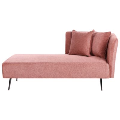 Chaise longue côté droit RIOM Tissu Rouge