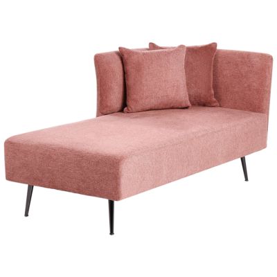 Chaise longue côté droit RIOM Tissu Rouge