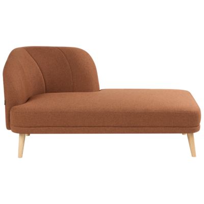 Chaise longue côté gauche TANLAY Tissu Marron doré