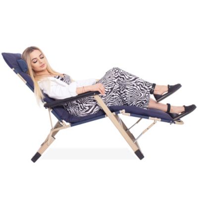 Lot De 2 Chaises Longues Pliantes De Plage – Avec Coussins Et Appuie-tête