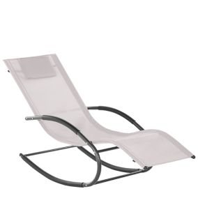 Chaise longue Métal Beige CARANO II