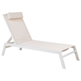 Chaise longue Métal Beige CATANIA