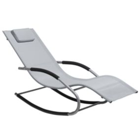 Chaise longue Métal Gris CARANO