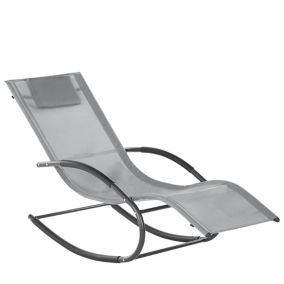 Chaise longue Métal Gris clair CARANO II