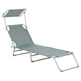 Chaise longue Métal Gris FOLIGNO