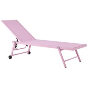 Chaise longue Métal Rose PORTOFINO