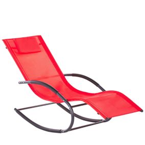 Chaise longue Métal Rouge CARANO II