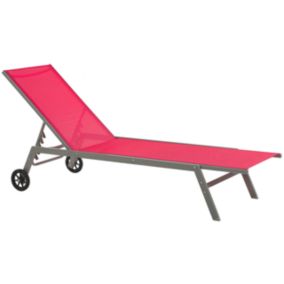 Chaise longue Métal Rouge LEVANZO