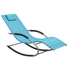 Chaise longue Métal Turquoise CARANO