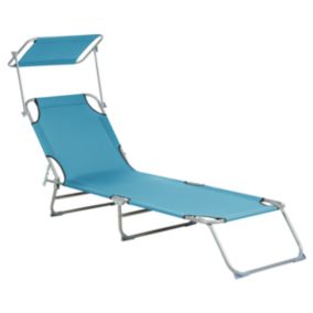 Chaise longue Métal Turquoise FOLIGNO