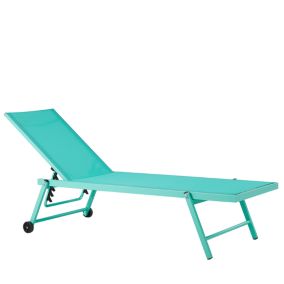 Chaise longue Métal Turquoise PORTOFINO