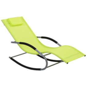 Chaise longue Métal Vert citron CARANO