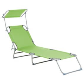 Chaise longue Métal Vert citron FOLIGNO