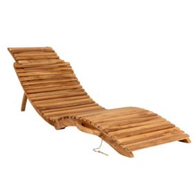 Chaise longue pliable en teck ARRIETA