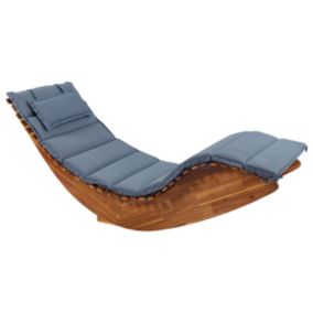 Chaise longue traditionnel en acacia bois clair BRESCIA II