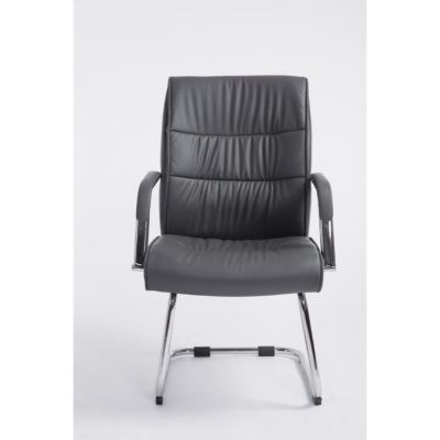 Chaise oscillante Sievert CLP simili gris structure chromée 58x66x100 cm