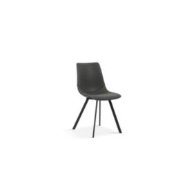 Chaise OSLO PU Noir, dimensions : H84 x L44 x P57 cm