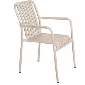 Chaise oviala en aluminium 85 cm marron oui exterieur