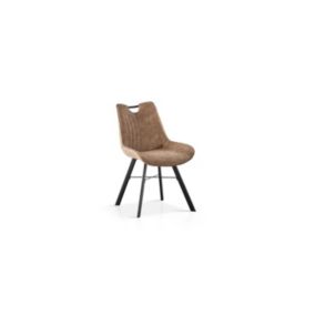 Chaise Paola PU Micro fibre Brun Foncé, dimensions: H87 x L54 x P63 cm