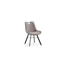 Chaise Paola PU Micro fibre Gris clair, dimensions: H87 x L54 x P63 cm