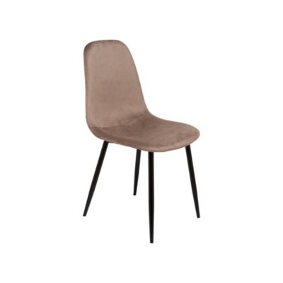 Chaise Pismo, Fauteuil recouvert de velours, Chaise de salle à manger rembourrée, Siège de réunion, 45x56h87 cm, Tourterelle