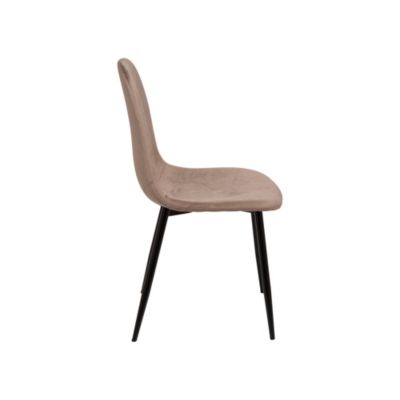 Chaise Pismo, Fauteuil recouvert de velours, Chaise de salle à manger rembourrée, Siège de réunion, 45x56h87 cm, Tourterelle