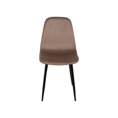 Chaise Pismo, Fauteuil recouvert de velours, Chaise de salle à manger rembourrée, Siège de réunion, 45x56h87 cm, Tourterelle