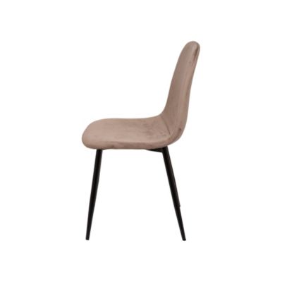 Chaise Pismo, Fauteuil recouvert de velours, Chaise de salle à manger rembourrée, Siège de réunion, 45x56h87 cm, Tourterelle