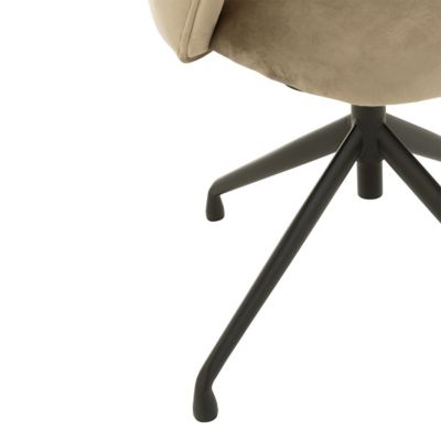 Chaise Pivotante en Velours "Gena" 78-83cm Gris Foncé