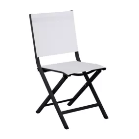Chaise pliable Thema graphite blanc chiné Proloisirs H.89cm