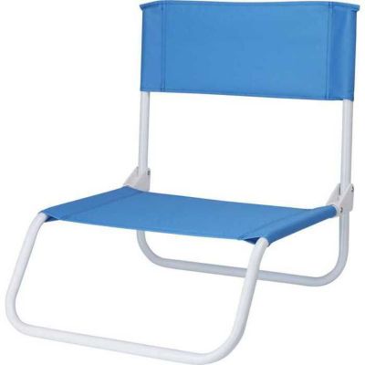 Chaise pliante basse - KOOPMAN INTERNATIONAL - Nylon bleu - Légère - Pliable - Utilisation extérieure