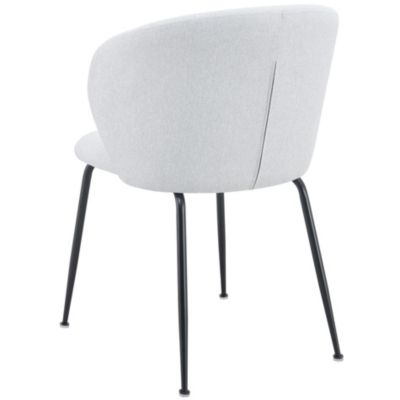 Chaise rembourrée argentée en tissu hydrophobe Mealize