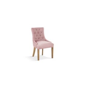 Chaise ROYA Tissu rose, dimension H93 x L56 x P60, idéal pour votre cuisine ou salle à manger