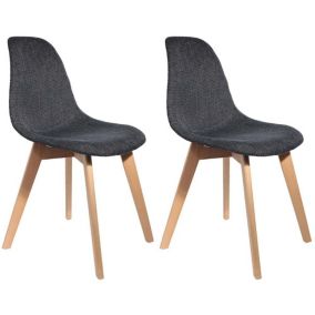 Chaise scandinave assise grosse maille (Lot de 2)