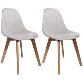 Chaise scandinave assise grosse maille (Lot de 2)