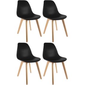 Chaise scandinave coque polypropylène (Lot de 4)