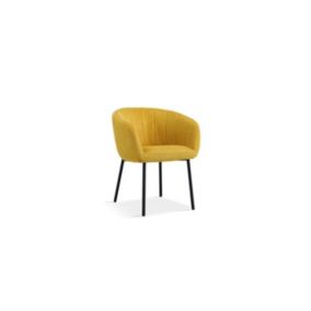 Chaise SEVILLE Tissu Jaune, dimension H79 x L57 x P62, idéal pour votre cuisine ou salle à manger